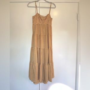 Hello Molly - Yellow Gingham Maxi Dress (Size Small)